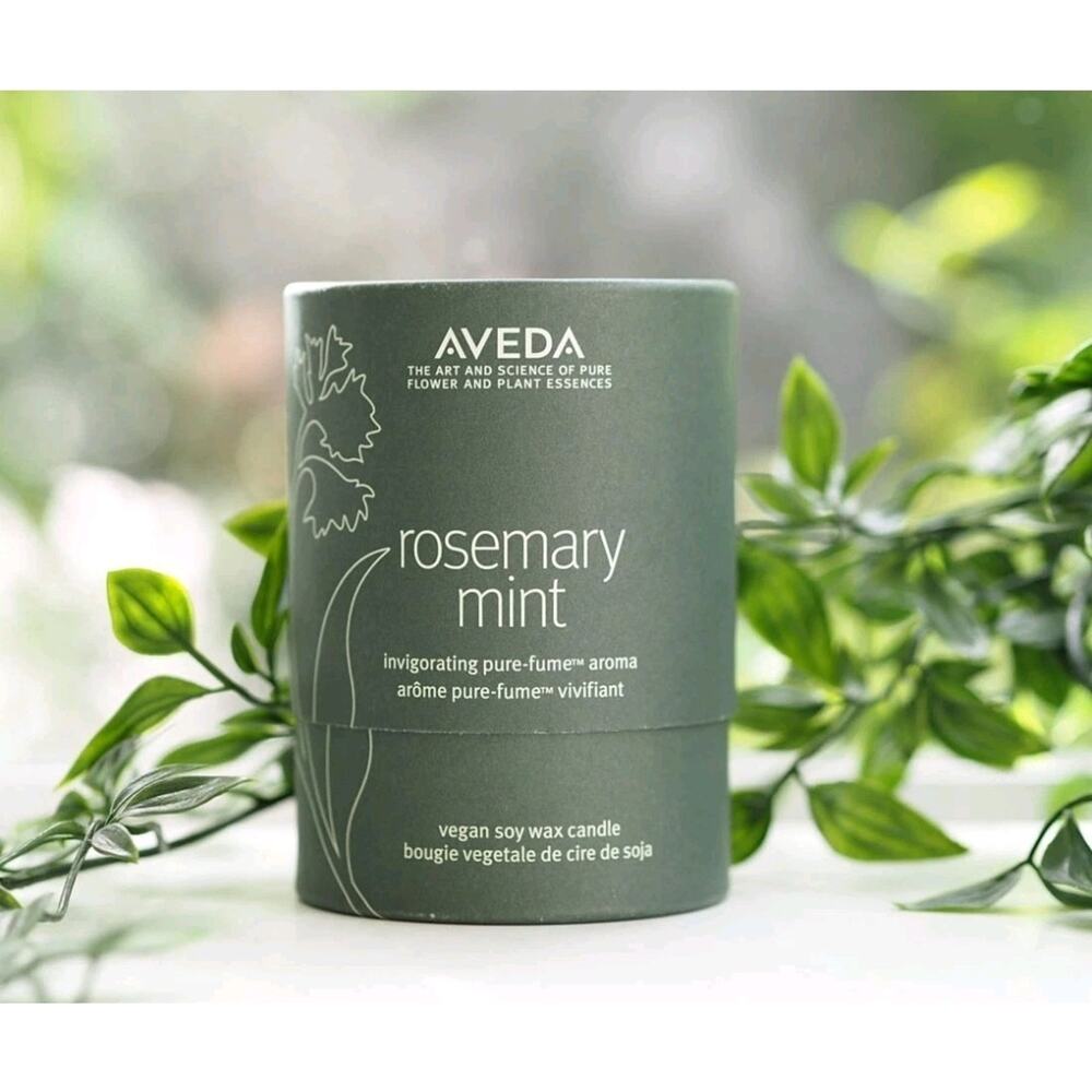 AVEDA Rosemary Mint Vegan SoyWaxCandle 7.8oz. Invigorating Pure-fume Aroma NIB